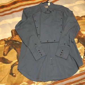 Western Bib Button Down Shirt. 80’s/90’s